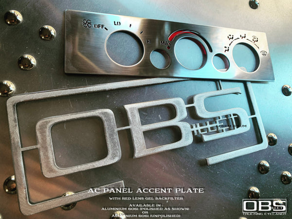 OBS A/C Unit Cover Plate - Illuminated Version - 3 Knobs - 2 Button Version