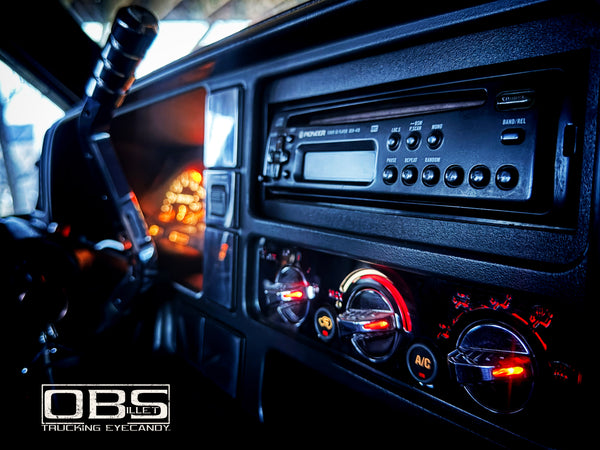 OBS A/C Unit Cover Plate - Illuminated Version - 3 Knobs - 2 Button Version