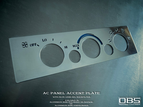 OBS A/C Unit Cover Plate - Illuminated Version - 3 Knobs - 2 Button Version