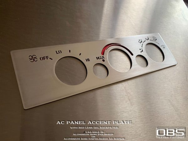 OBS A/C Unit Cover Plate - Illuminated Version - 3 Knobs - 2 Button Version