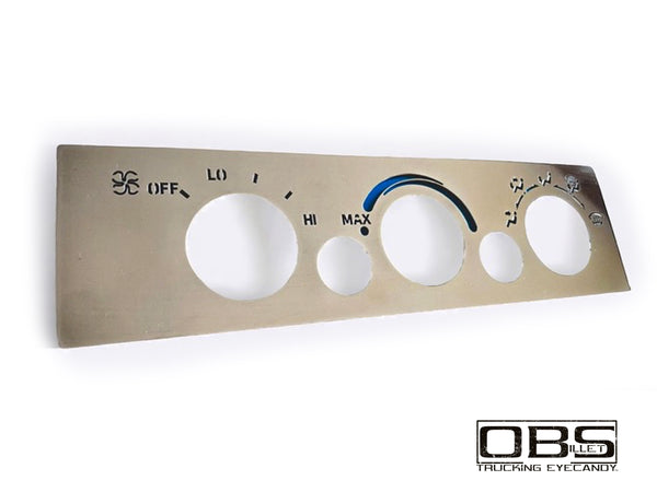 OBS A/C Unit Cover Plate - Illuminated Version - 3 Knobs - 2 Button Version