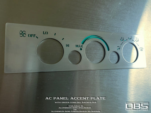 OBS A/C Unit Cover Plate - Illuminated Version - 3 Knobs - 2 Button Version