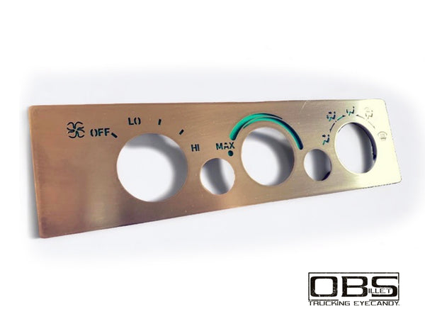 OBS A/C Unit Cover Plate - Illuminated Version - 3 Knobs - 2 Button Version