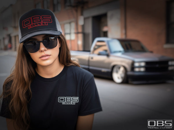 OBSBillet “80's Retro” Snapback Hat - - Red or White Thread