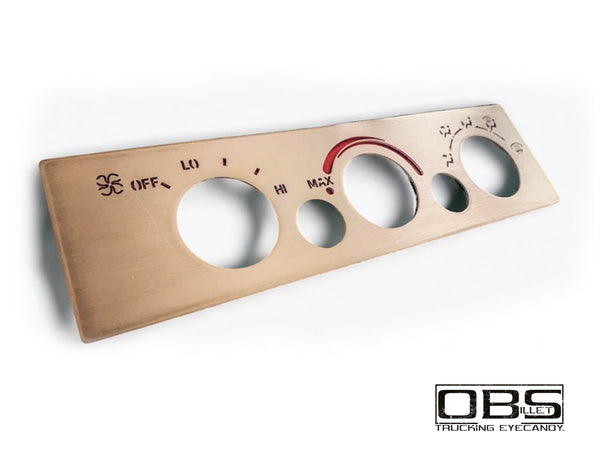 OBS A/C Unit Cover Plate - Illuminated Version - 3 Knobs - 2 Button Version