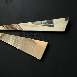 OBS Door Sill Tread Plates - With Customized Emblem Insert - Sold as a Pair - 4 Pieces - FREE SHIPPING USA