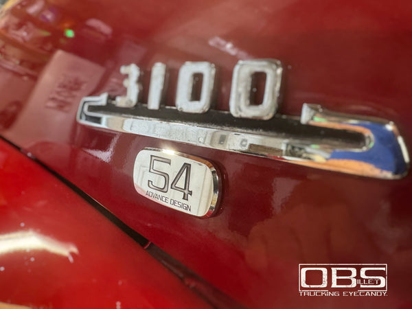 Chevy® | GMC® 1947-1955 Cab Emblems - Oval Style - Classic Year with A/D wording - Sold as Pairs or Individual