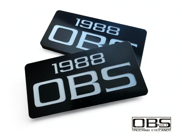 OBS Pillar Emblem - Year (at top) Specific - Anodized - Sold as a Pair