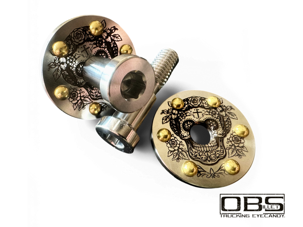 OBS - Door Striker Set  -Sugar Skull - Sold as a Pair