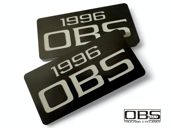 OBS Pillar Emblem - Year (at top) Specific - Anodized - Sold as a Pair