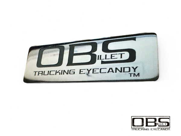 "TRUCKING EYECANDY™" Tailgate Emblem - Regular Engraved - Machined Billet