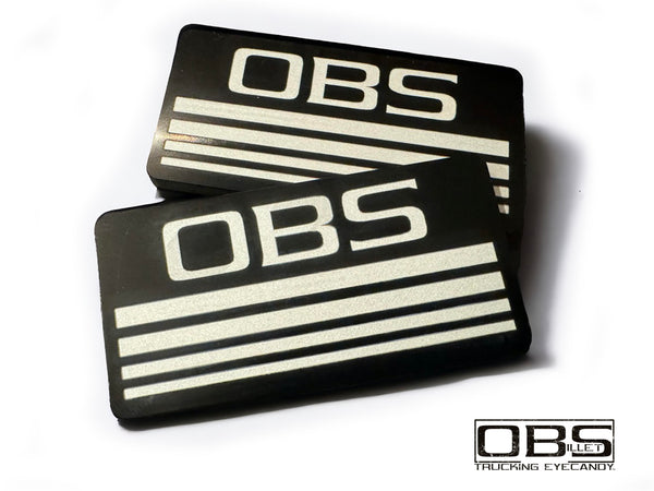 OBS - '4 Line' Classic Pillar Emblem (version 2) - Sold as a Pair