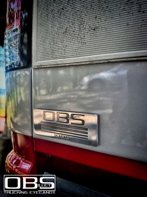 OBS Body Emblem - Classic 4 line- Year (at bottom) Specific - Machined Billet - Single Unit