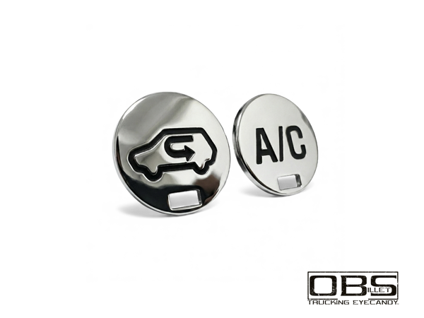 OBS A/C Unit - Lower Push Button Cover Plates - 2 Button Version - Set of 2