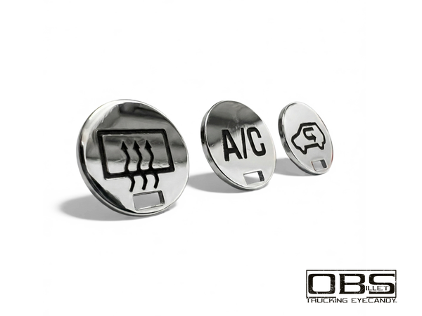 OBS A/C Unit - Lower Push Button Cover Plates - 3 Button Version - Set of 3