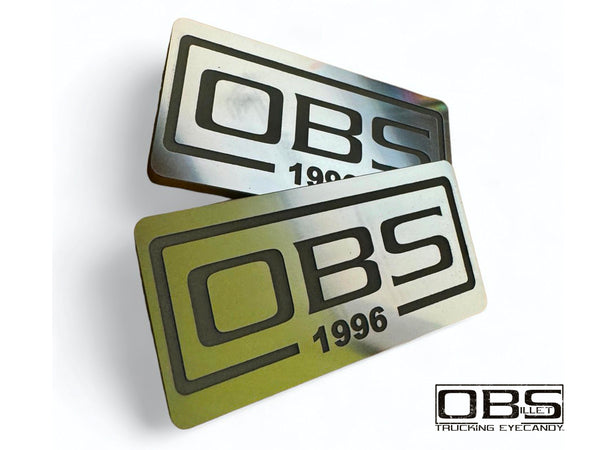 OBS Pillar Emblem - Year (at bottom) Specific - Machined Billet - Sold as a Pair