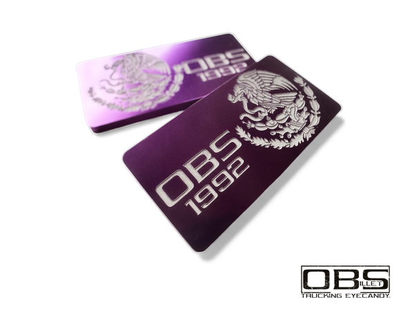 OBS Pillar Emblem - " Mexican Eagle" Year Specific - Anodized - Sold as a Pair