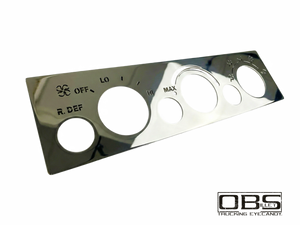 OBS A/C Unit Cover Plate - Illuminated Version - 3 Knobs - 3 Button Version