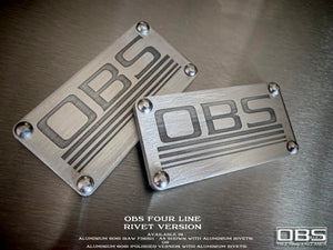 OBS - '4 Line' Classic Pillar Emblem - "Industrial Era" Sold as a Pair