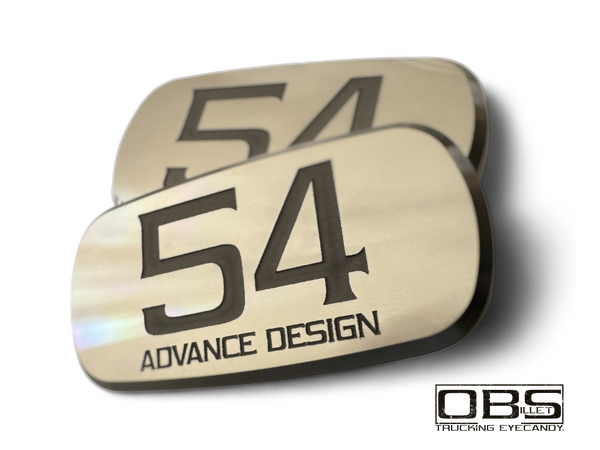 Chevy® | GMC® 1947-1955 Cab Emblems - Oval Style - Classic Year with A/D wording - Sold as Pairs or Individual