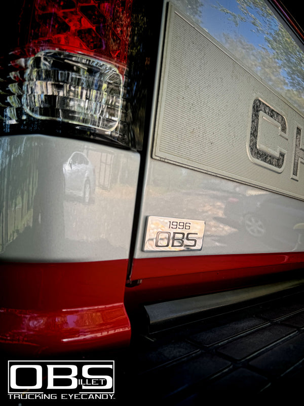 OBS Body Emblem - Year (at top) Specific - Machined Billet - Single Unit