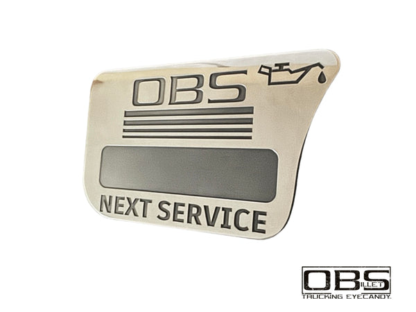 OBS (Left to steering wheel) Oil Service Plate