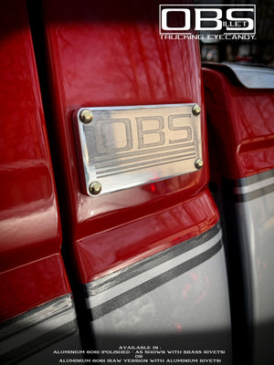 OBS - '4 Line' Classic Pillar Emblem - "Industrial Era" Sold as a Pair