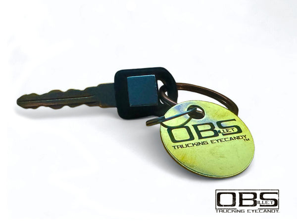 OBS - BRASS KEY TAG - "SPEED IS MY FUEL" - DESIGN #3