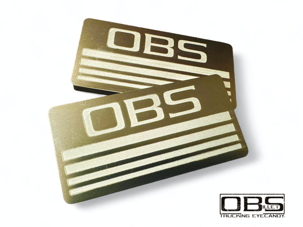 OBS - '4 Line' Classic Pillar Emblem (version 2) - Sold as a Pair