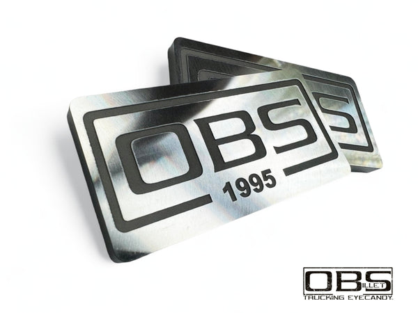 OBS Pillar Emblem - Year (at bottom) Specific - Machined Billet - Sold as a Pair