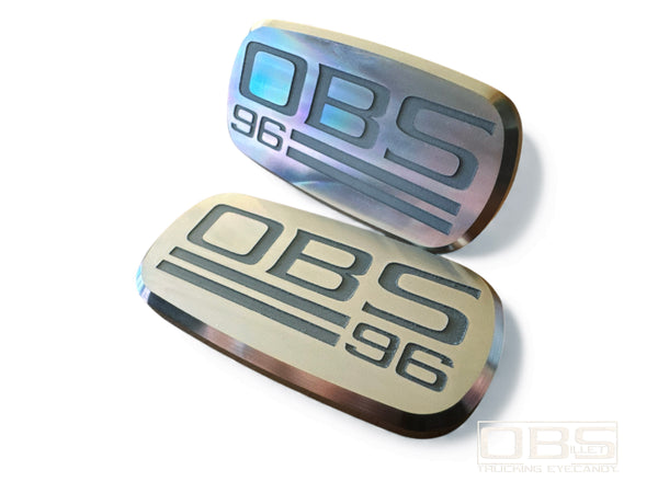 Chevy® | GMC® OBS 1995-1999 Cab Emblems - Oval Style - 2 Line Classic - Sold as Pairs