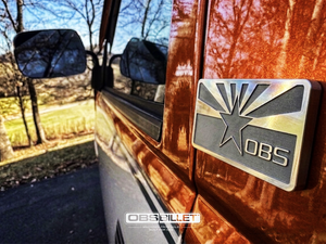 Chevy® | GMC® 1988-1998 Cab Emblems - 'Arizona Burst' Classic Pillar Emblem - Machined Billet