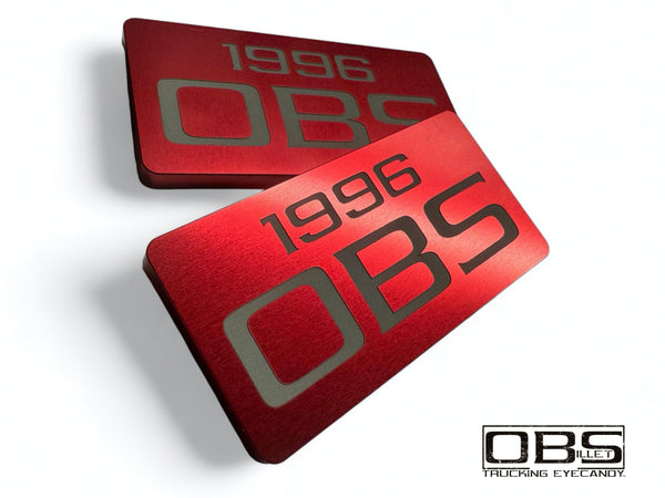 OBS Pillar Emblem - Year (at top) Specific - Anodized - Sold as a Pair