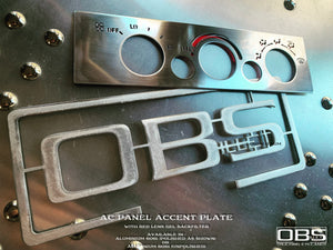 OBS A/C Unit Cover Plate - Illuminated Version - 3 Knobs - 2 Button Version