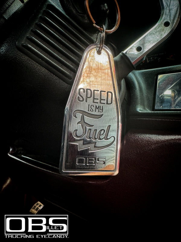 'SPEED IS MY FUEL' - Hotel Style Keyring