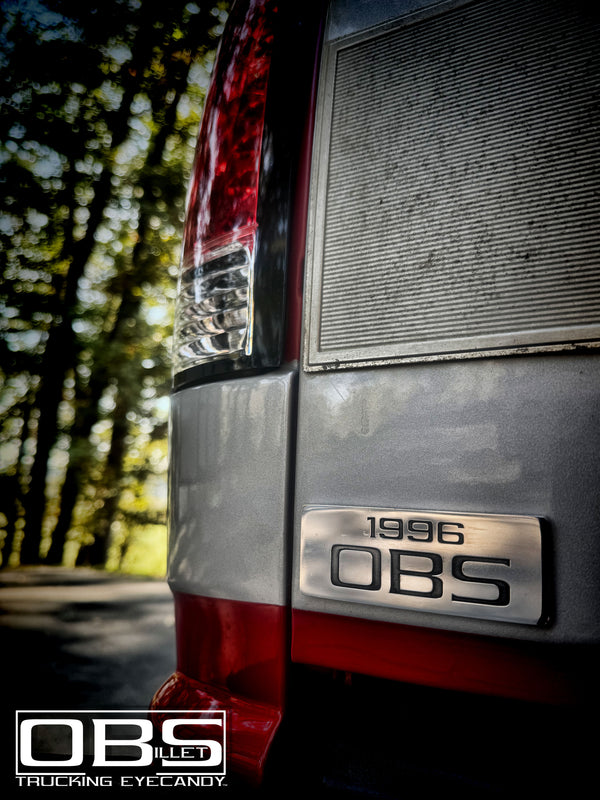 OBS Body Emblem - Year (at top) Specific - Machined Billet - Single Unit