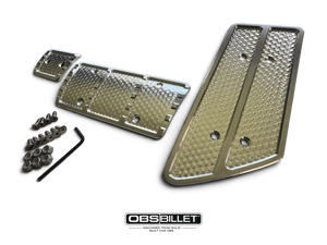 RACING PEDALS - "ENGINE TURNED" - STYLE - (FREE SHIPPING USA)