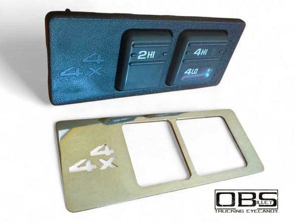 Billet Dashboard Consul Blanking Plate - 4x4 (Single Engraved Unit)