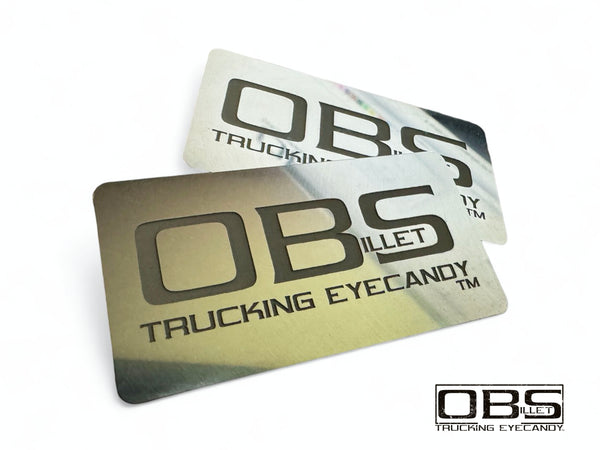 "TRUCKING EYECANDY™" Classic Pillar Emblem - Regular Engraved - Machined Billet - Sold as a Pair