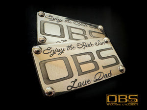OBS - "Custom Message"  Pillar Emblem - Sold as a Pair