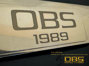 OBS Door Sill Tread Plates - With Customized Emblem Insert - Sold as a Pair - 4 Pieces - FREE SHIPPING USA