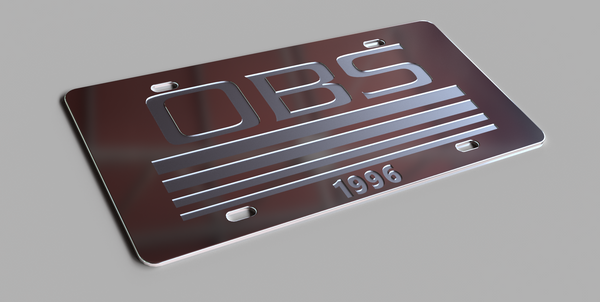 OBS Billet License Plate - Year Specific - Sold Individually