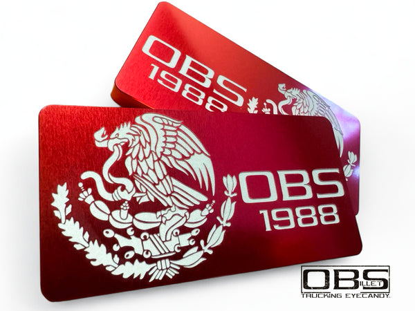 OBS Pillar Emblem - " Mexican Eagle" Year Specific - Anodized - Sold as a Pair