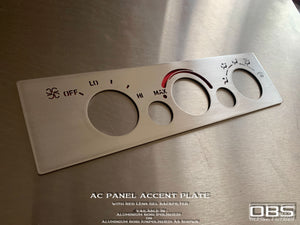 OBS A/C Unit Cover Plate - Illuminated Version - 3 Knobs - 2 Button Version