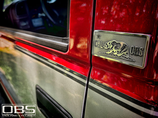 OBS - California Pillar Emblem (Inverse Engraved) - Machined Billet - Sold as a Pair