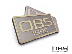 OBS Pillar Emblem (Inverse Engraved) - Year (at bottom) Specific - Machined Billet - Sold as a Pair