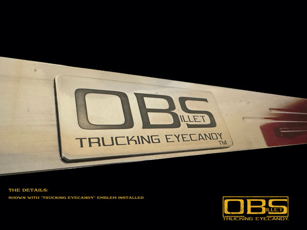 OBS Door Sill Tread Plates - With Customized Emblem Insert - Sold as a Pair - 4 Pieces