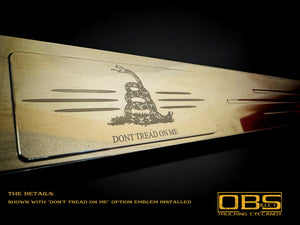 OBS Door Sill Tread Plates - With Customized Emblem Insert - Sold as a Pair - 4 Pieces - FREE SHIPPING USA