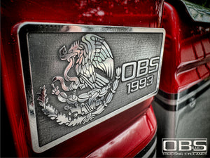 OBS Pillar Emblem - Mexican Golden Eagle -  Year Specific - Inverse Engraved - Machined Billet - Sold as a Pair