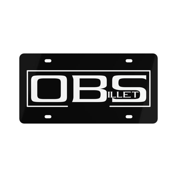 OBS Billet -  Black License Plate